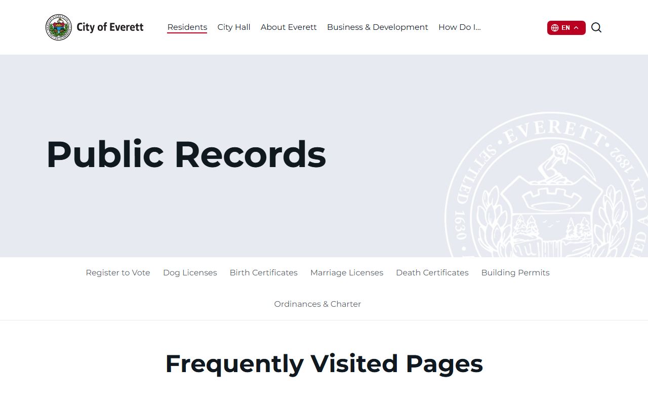 Everett city clerk public records portal for Everett public records